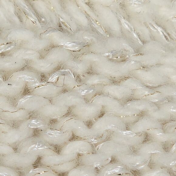 Chicos NWT Sweetheart Bateau Sequin Shimmer Sweater 2/L Alpaca Ecru Quiet Luxury - Picture 8 of 9